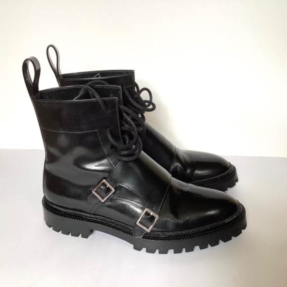 Inch2 Lace-up Monk Boots with Buckles - Picture 2 of 16